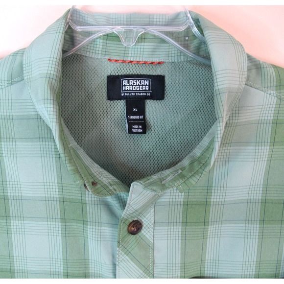 Alaskan Hardgear by Duluth Trading Shirt Men's‎ L Standard Fit Green Plaid - Picture 2 of 8